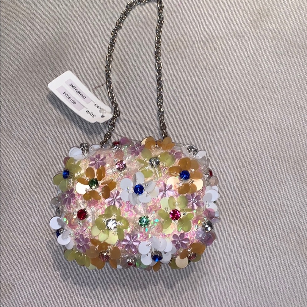 Flower crystal small purse brand new with tags